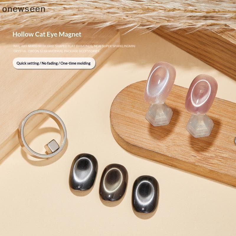 1/2 Pçs Circular Olho De Gato Prego Ímã Sti Oco Design DIY Ferramenta Magnética Do Para Salão De Beleza Ou Casa Manicure