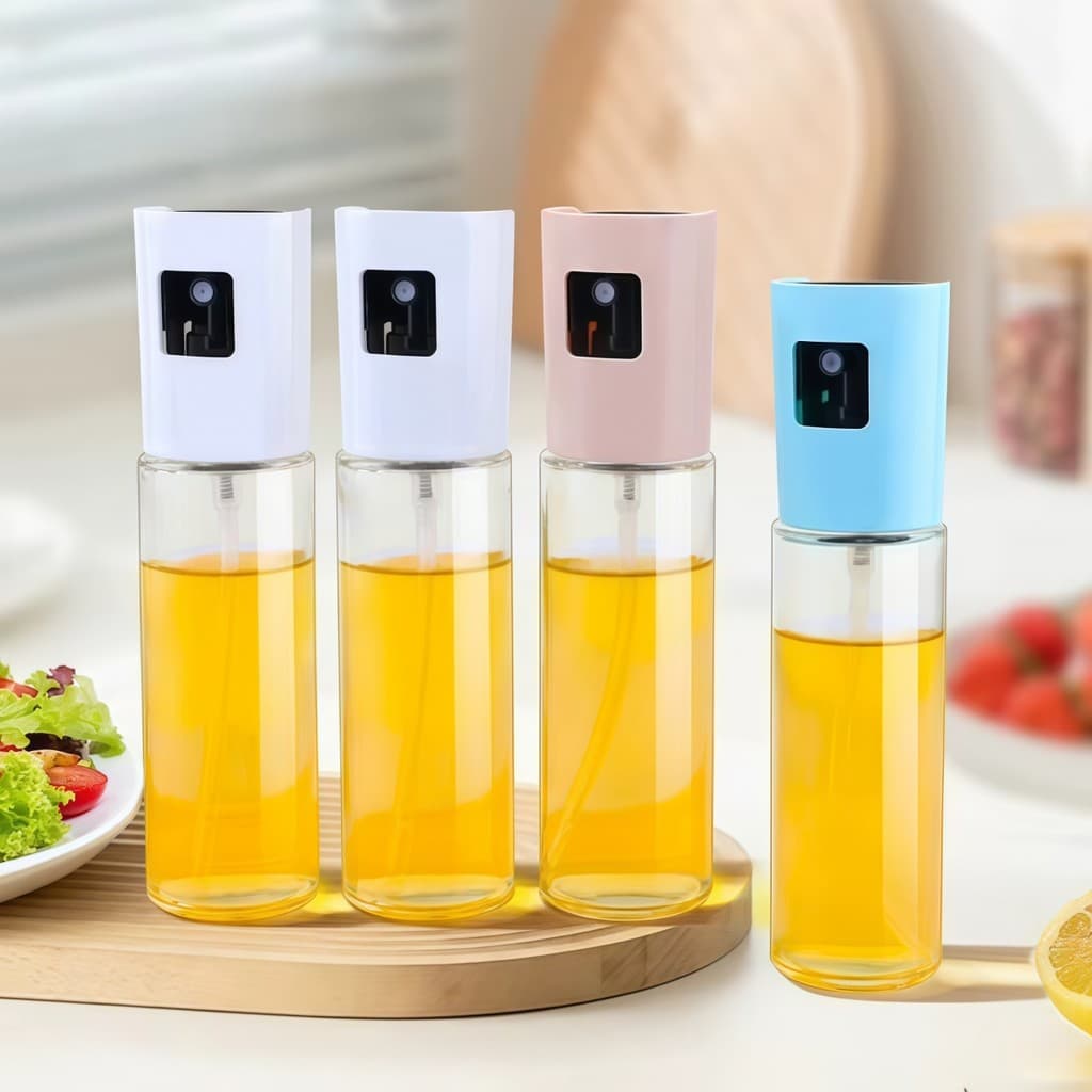 Pulverizador Porta Azeite Vinagre Dispenser 100ml ABS e Vidro BINGO