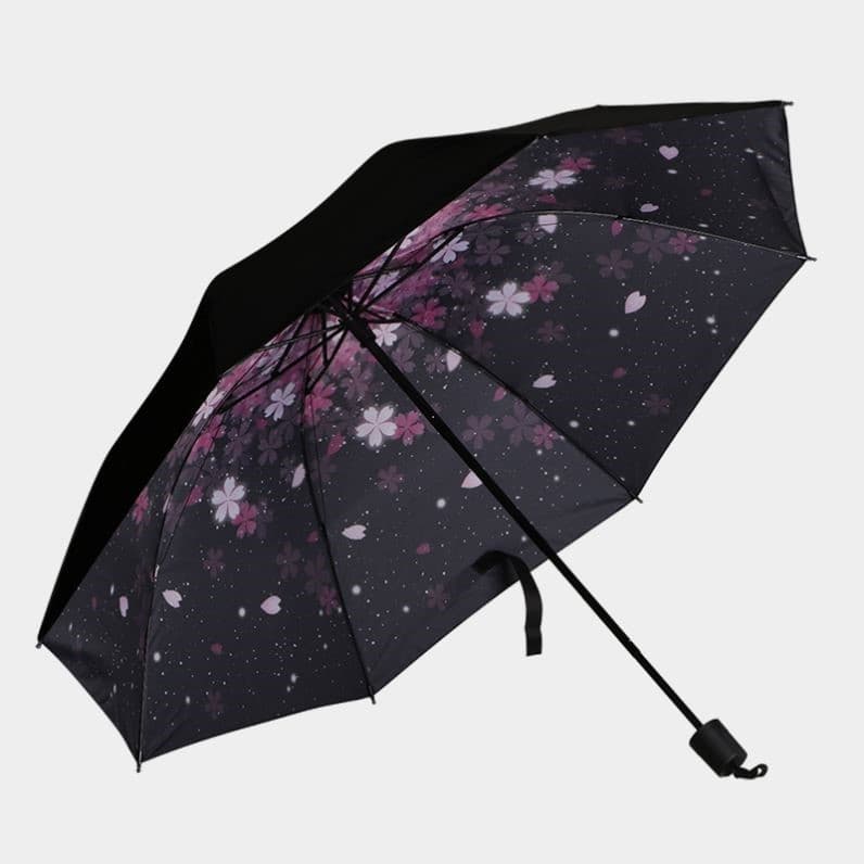 Guarda-chuva feminino dobrável guarda-sol guarda-sol protetor solar Anti-ultravioleta vinil cor sólida chuva ou chuva du