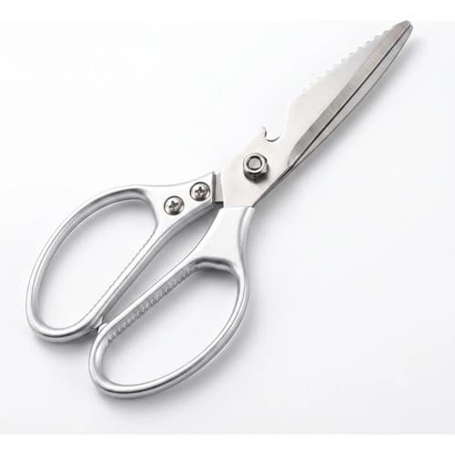 Tesoura De Cozinha Profissional Metal Corta Frango E Osso Prateado