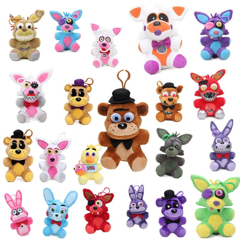 Chaveiro de Pelúcia de 15cm Five Nights At Freddy's, Brinquedos Fazbear Nightmare