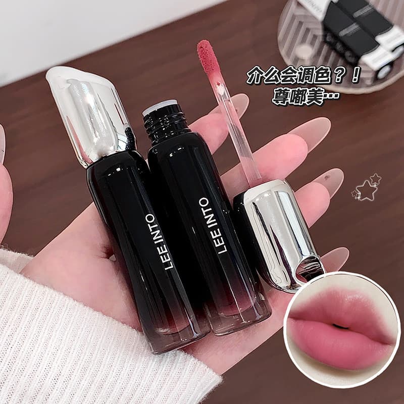 LEEINTO Brilho Labial Matte Suave Estilo Coreano Fácil de Aplicar Cor Labial de Longa Duração