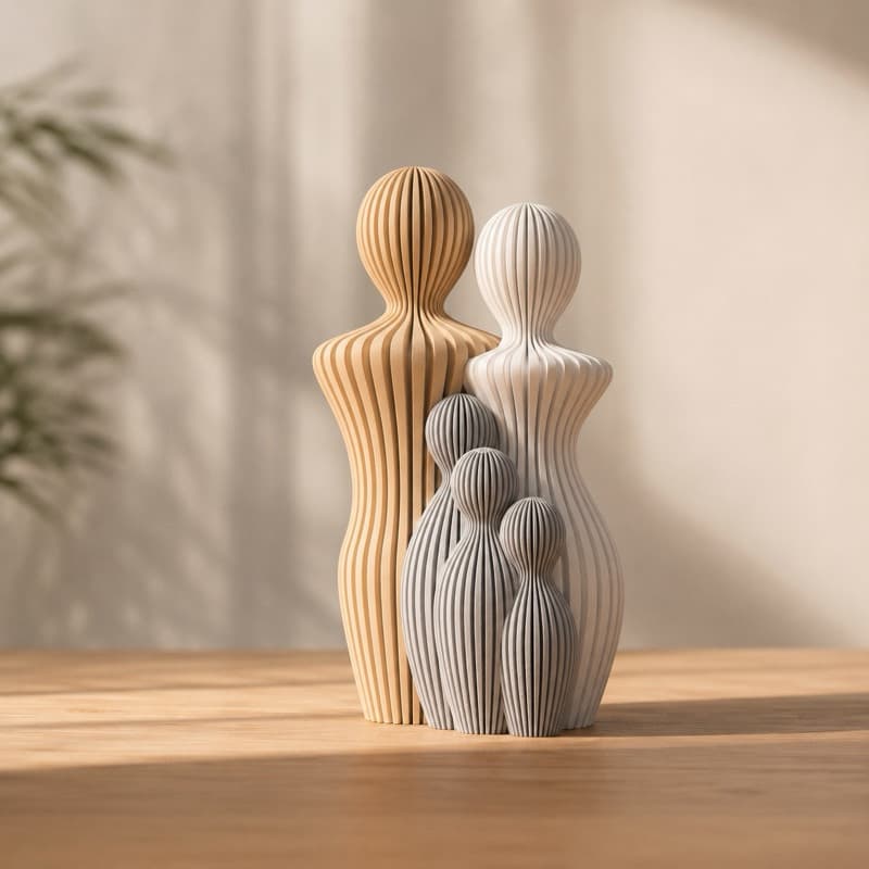 Estátua De Família Enfeite/Escultura Decorativa - Conjuntos De Pai Mãe e Filhos