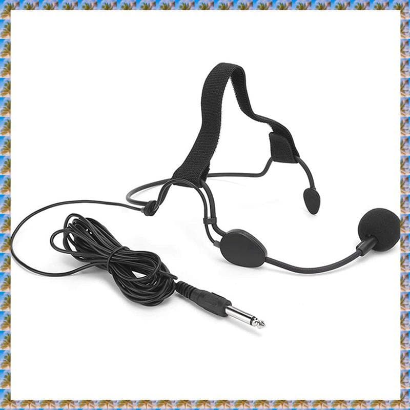 [bo7w15gmoh.br] 6.35MM Plug Dinâmico Bandana Microfone Orelha Gancho Adequado Para WH20TQG Instrumento Musical Guitarra