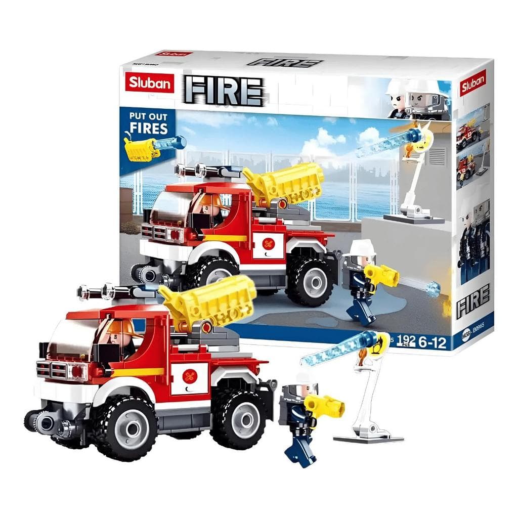 Brinquedo Blocos de Montar Caminhão de Bombeiro Multikids 192 Peças
