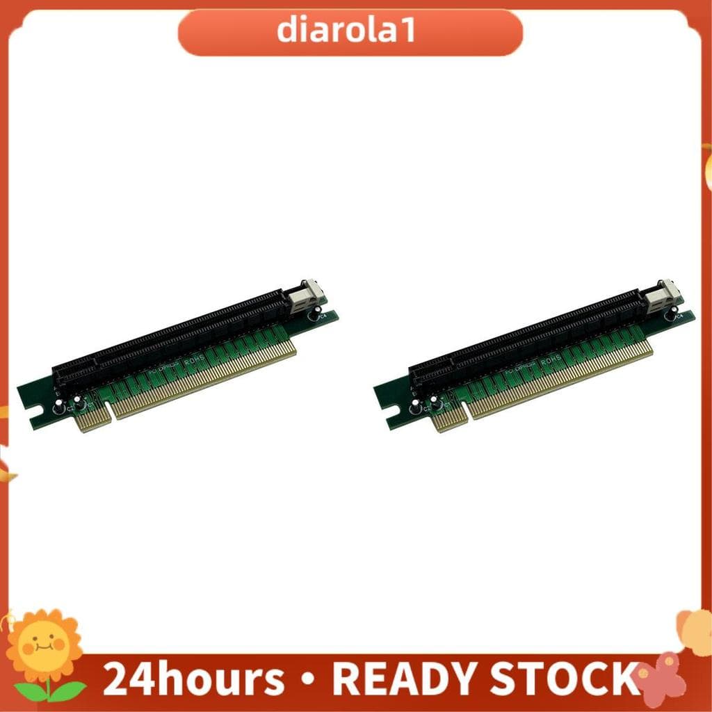 2X Pci-E 16X Riser Cartão 90 Graus Express 16X A 16X Slot Ângulo Reto Extensor Protetor Adaptador