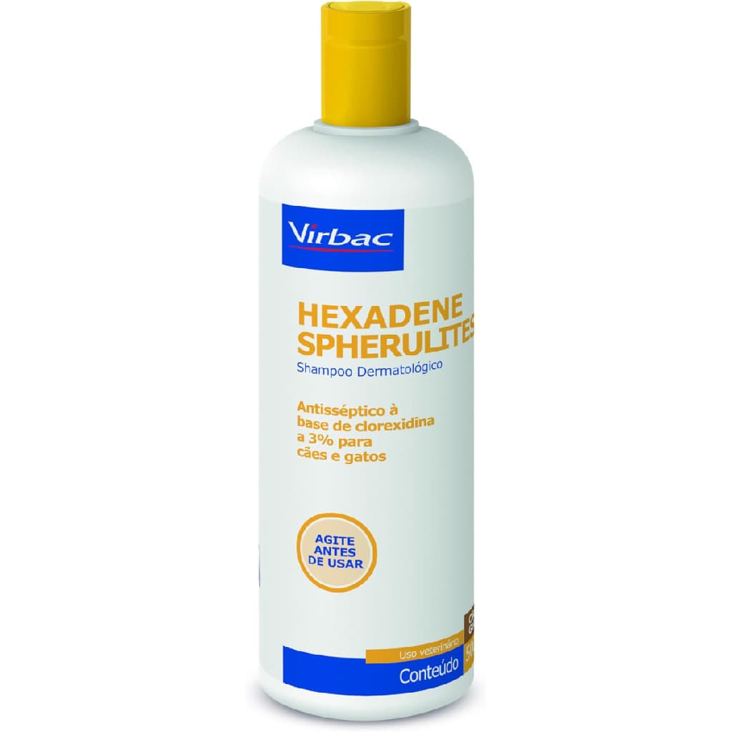 Hexadene Sphrerulites 250Ml Shampoo Antiséptico Cães e Gatos