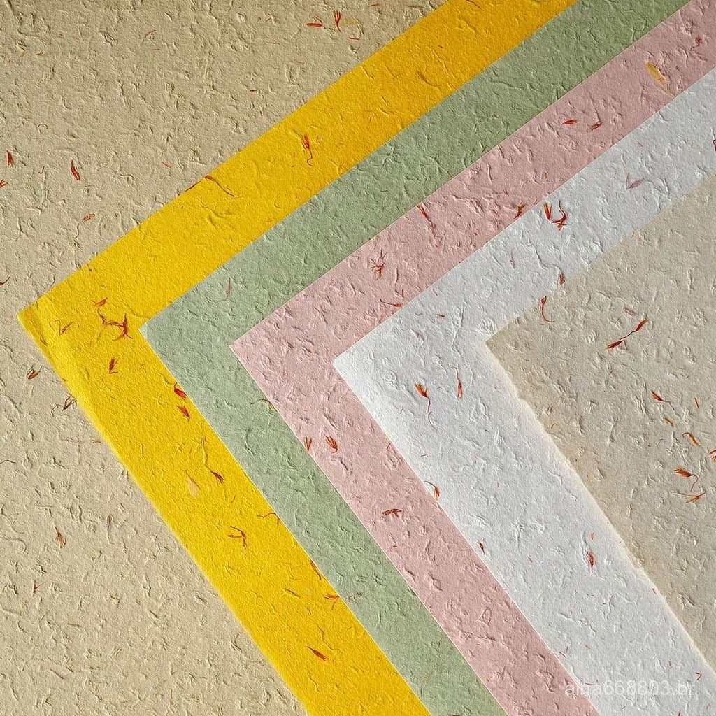 Papel de pétalas de alta qualidade, papel Dongba rasgável à mão, papel texturizado espesso para buquês de flores, papel