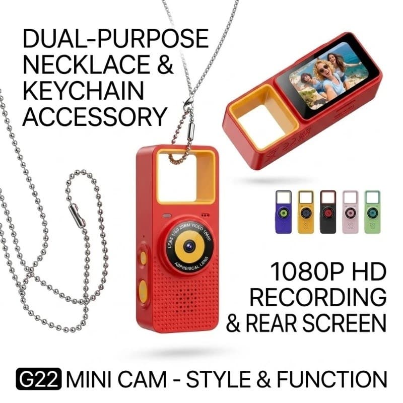 Mini Câmera Digital Tamanho Polegar , Tela De 0.9 Polegadas , 1080P , HD , Chaveiro , Filmadora Portátil Para Estudantes