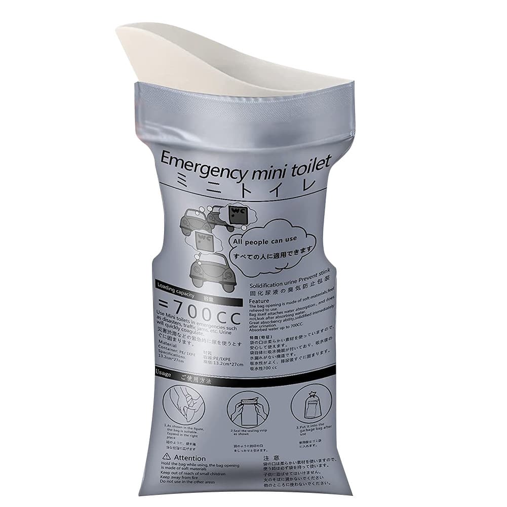 Sacos Descartáveis De 700ml Para Viagem Mini Mictório Uso Externo Masculino Feminino
