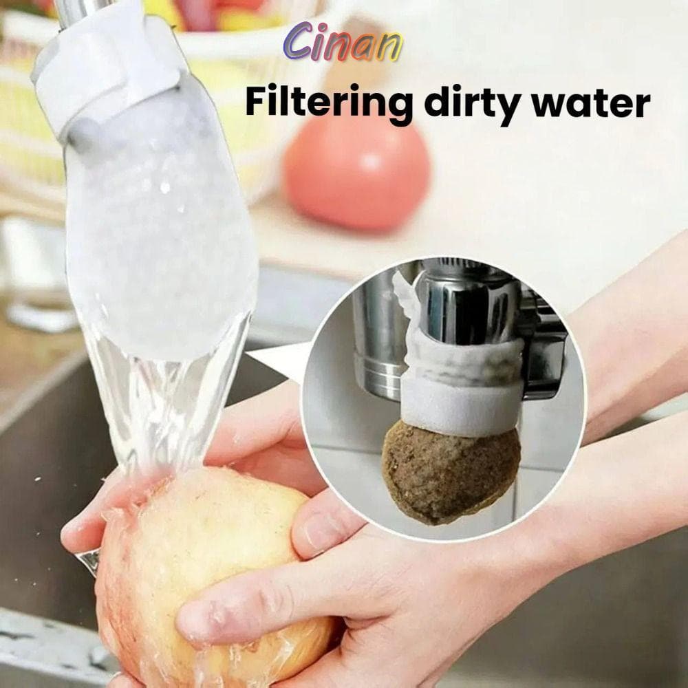 CINAN 10/20/50Pcs Filtro De Torneira , Com Alça Em T , Espessado De Algodão , Saco De Água Anti-Respingos