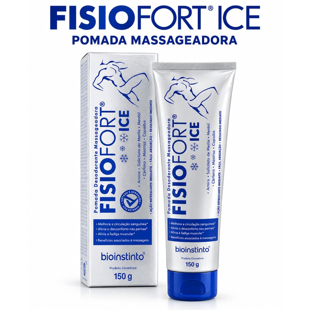 Pomada Massageadora Bio Instinto Fisiofort Ice Efeito Gelado 150g