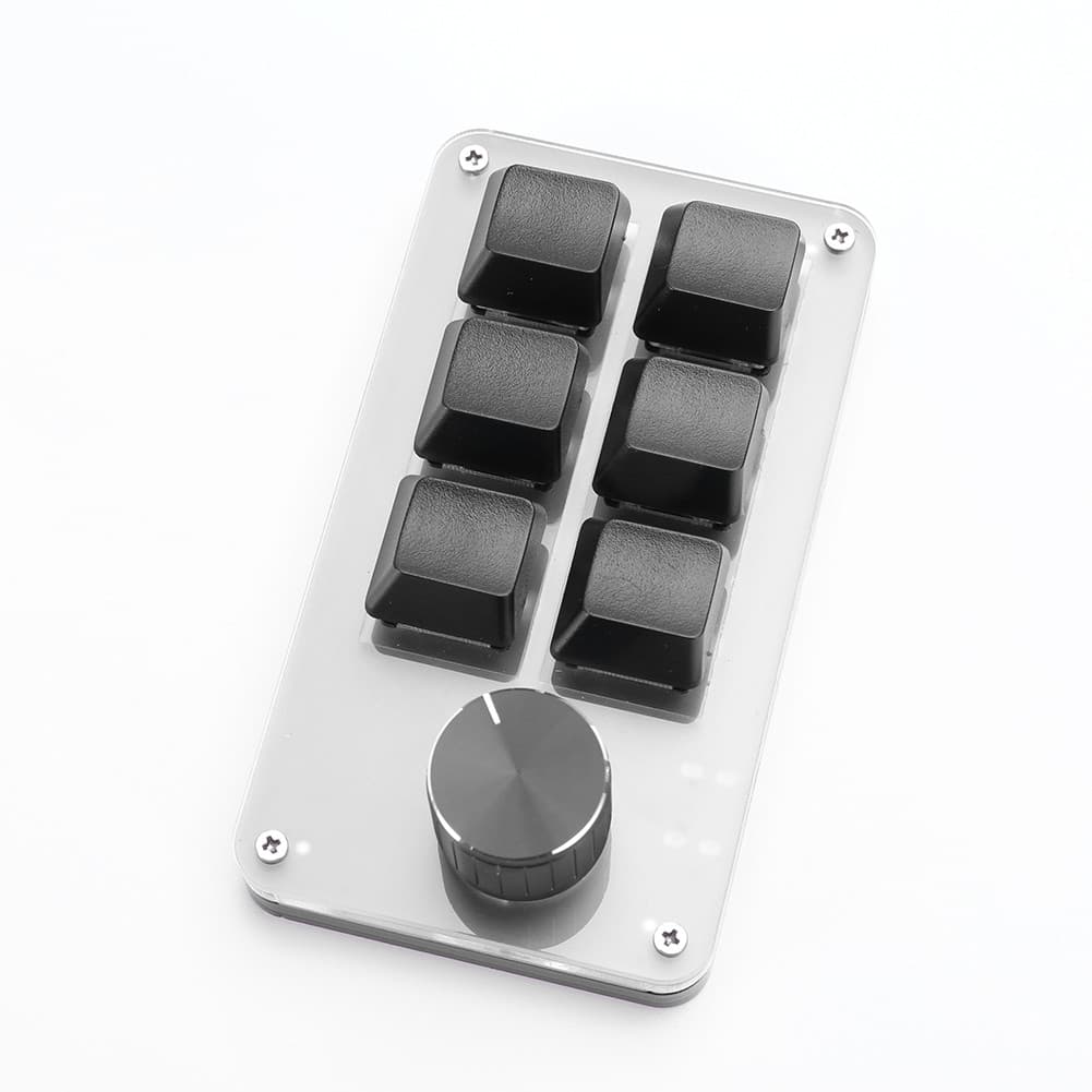 6 Teclas 1 Botão Mini Teclado BT Mecânico Hotswap RGB Para Macbook PC Laptop
