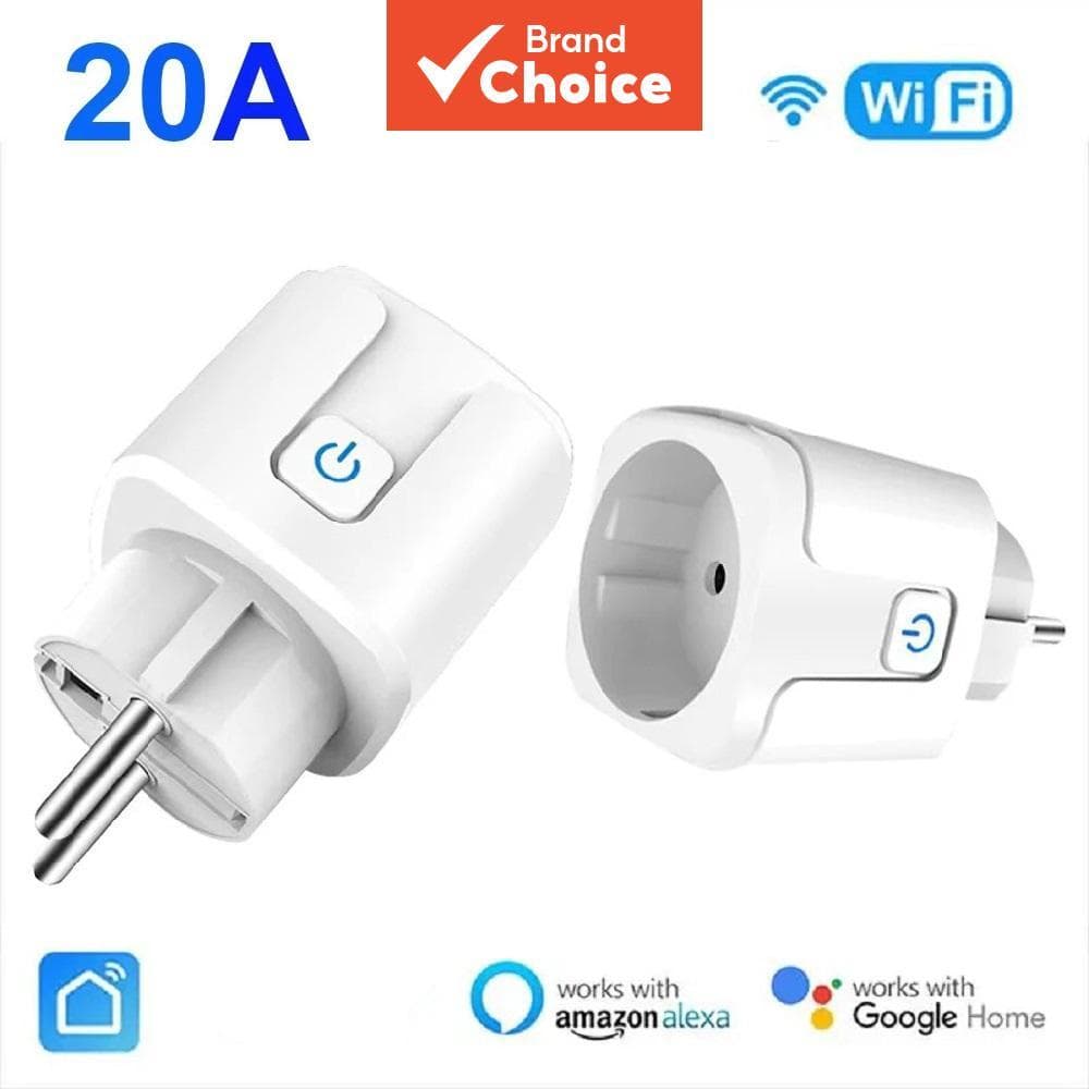 Tomada Inteligente Wi-Fi AXUS 16A/20A EU Monitoramento de Energia Controle por Voz Temporizador Compatível com Tuya