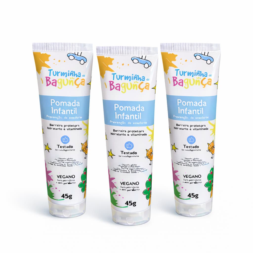 Kit 3 Pomadas para Assaduras 45g Infantil Turminha da Bagunça