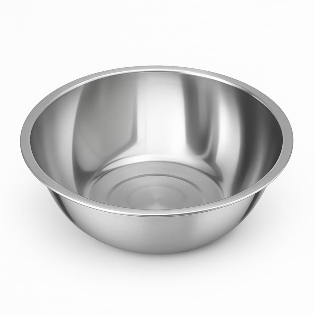 Tigela Bowl de Inox 37cm 7 Litros Redonda Tamanho Médio Ideal para Cozinha Massas e Saladas Uny Home