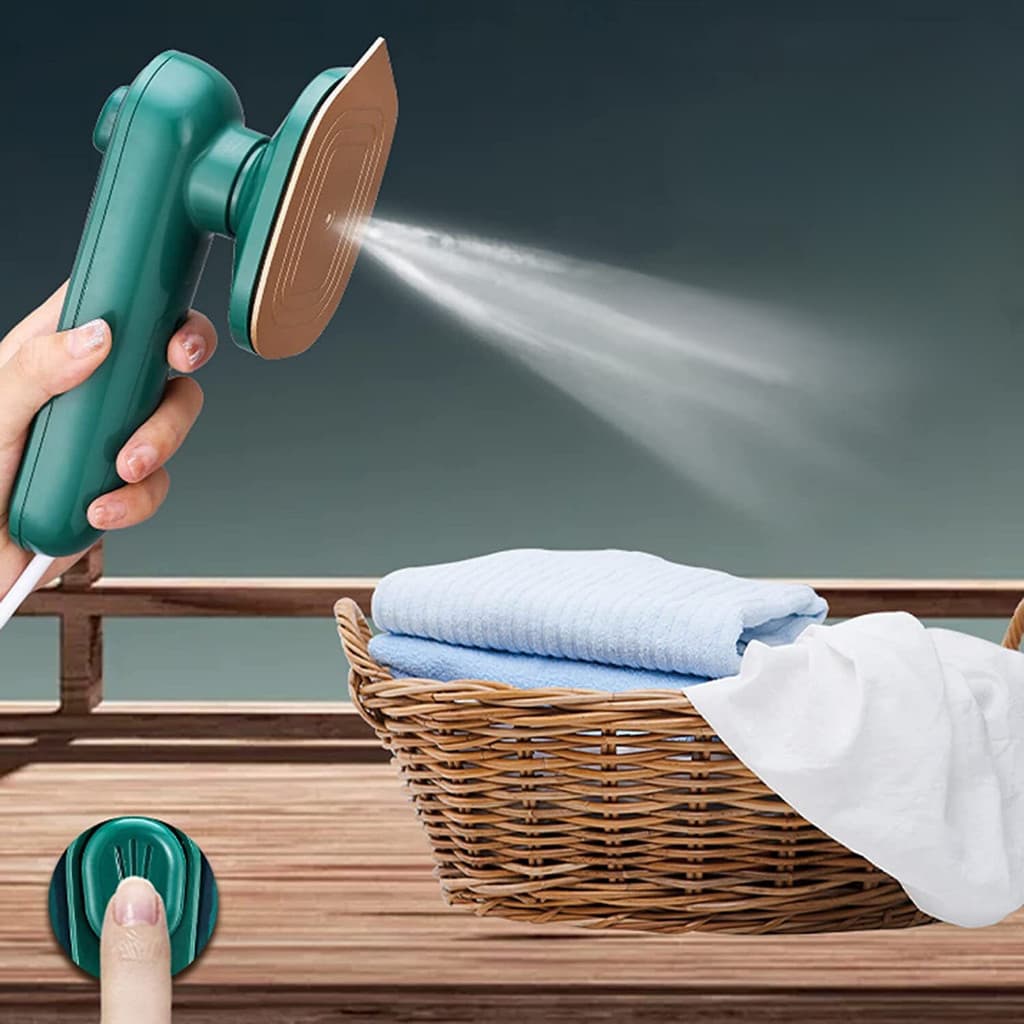 Um mini ferro na sua mão, vapor potente para passar roupas com suavidade! Leve-o com você em suas viagens