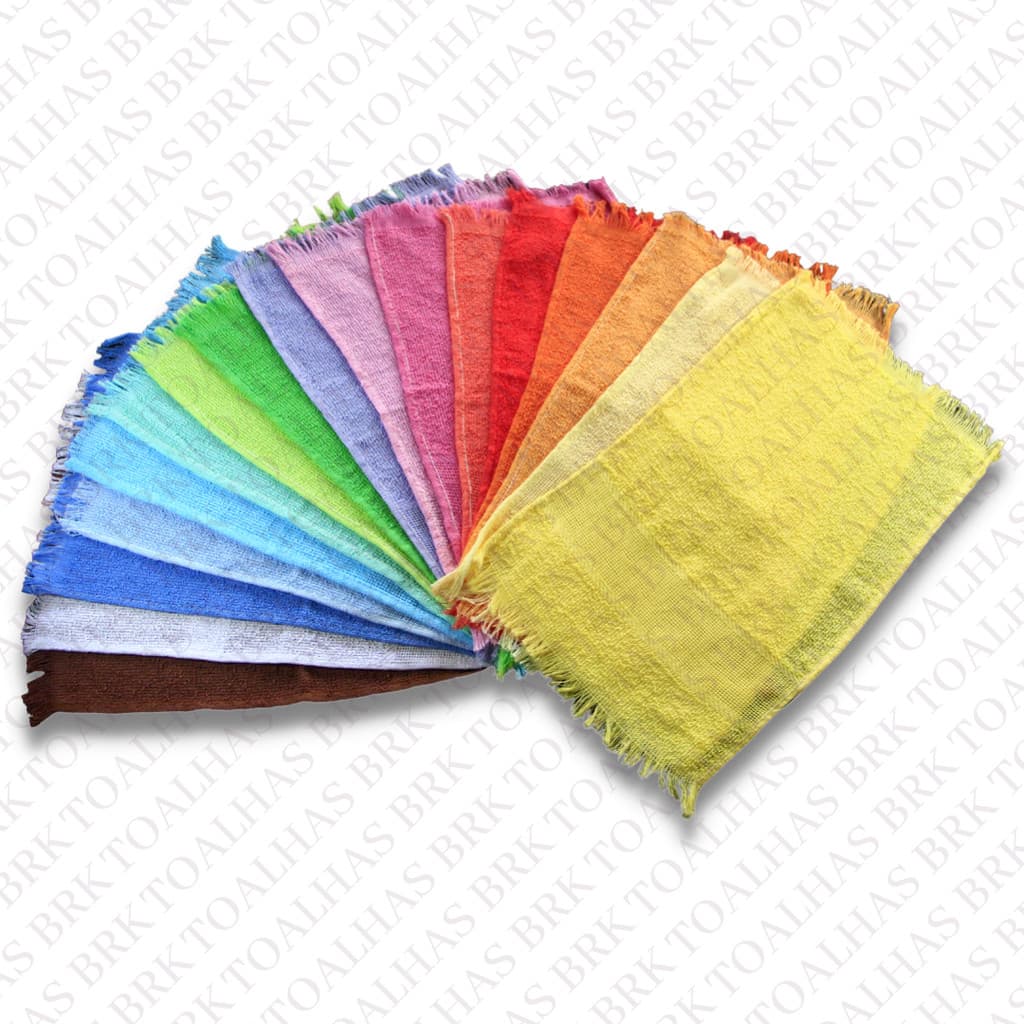 Kit 100 Toalhinha de Mão Social Lisa Dia a Dia 22x32cm 100% Algodão Toalha Academia