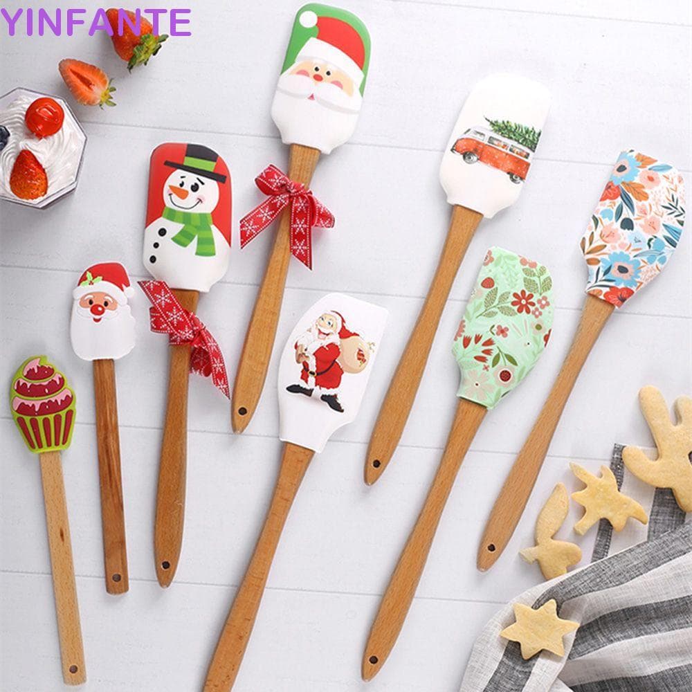 YINFANTEWN Raspador De Bolo Com Tema De Natal Pá Pendurável Massa De Pastelaria Doméstica Ferramentas De Decoração De Co