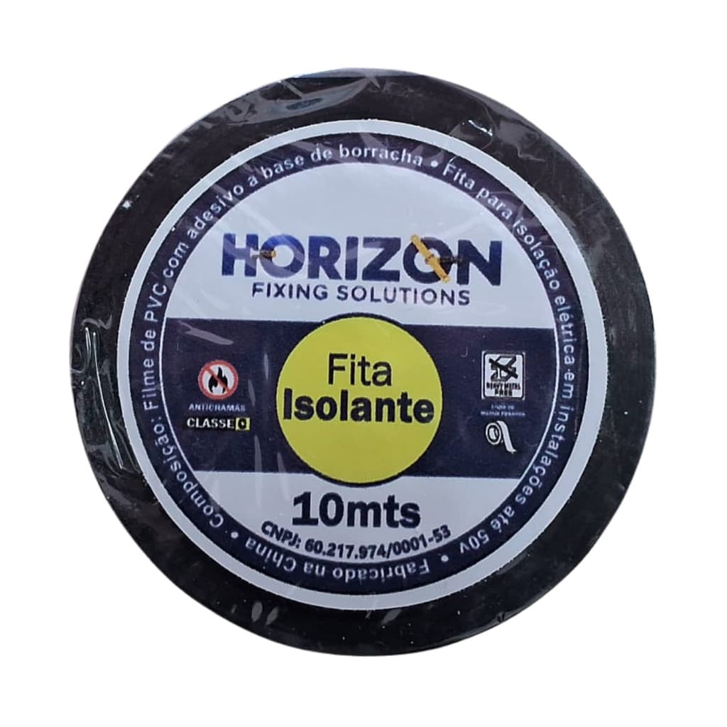 Kit 50 unidades Fita Isolante Anti Chamas Automotiva 10 metros Alta Resistência Maior Elasticidade Mais Cola