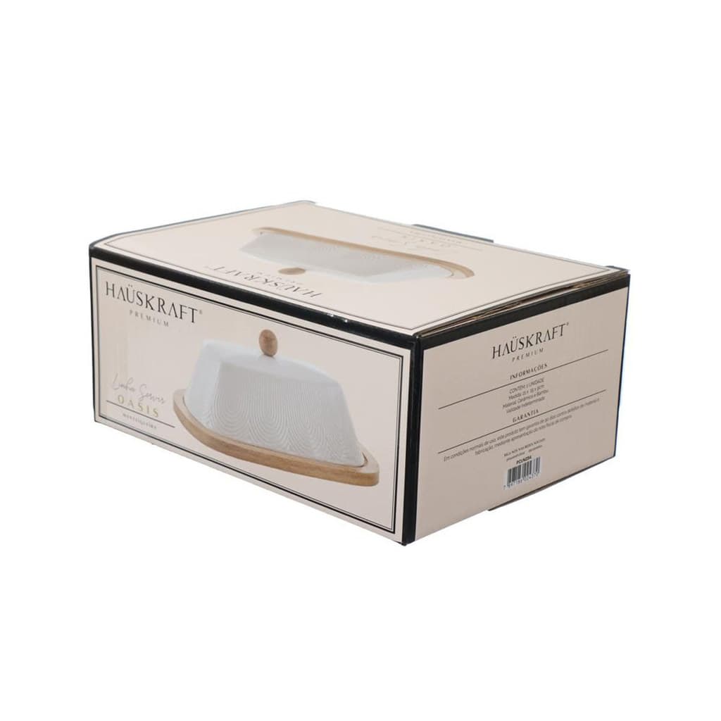 Manteigueira Oásis 21cm em Vidro - Hauskraft