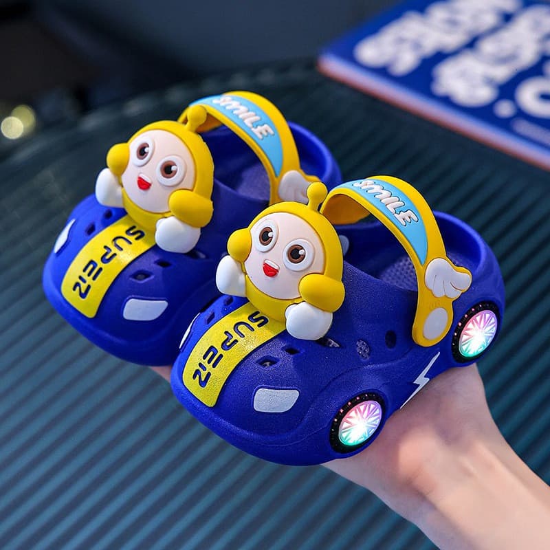 Chinelos LED para Crianças, Sandálias Infantis, Chinelos Impermeáveis com Luzes para Meninos e Meninas
