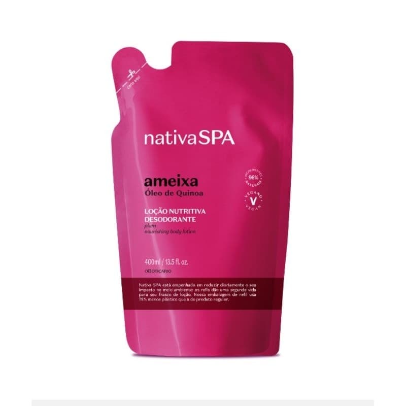 Refil Ameixa Loção Hidratante Corporal 350 ml- O Bot
