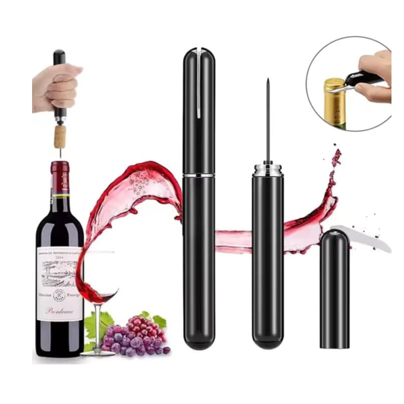 Saca-Rolha Pneumático Abridor de Vinho Bomba de Ar com Agulha - 1UN Sortida