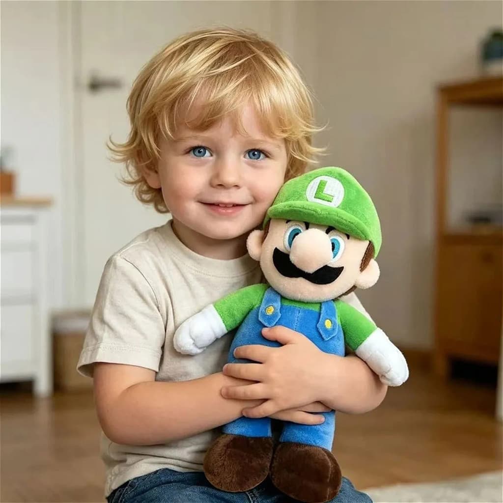 Urso de Pelúcia Mario ou Luigi 35cm - Macio Antialérgico Grande