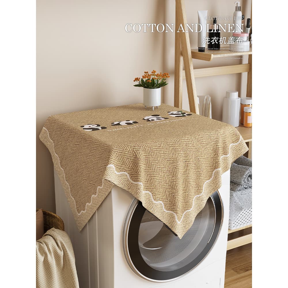 Máquina de lavar roupa estilo linho capa Anti-poeira pano luz luxo High-End à prova d'água protetor solar capa geladeira