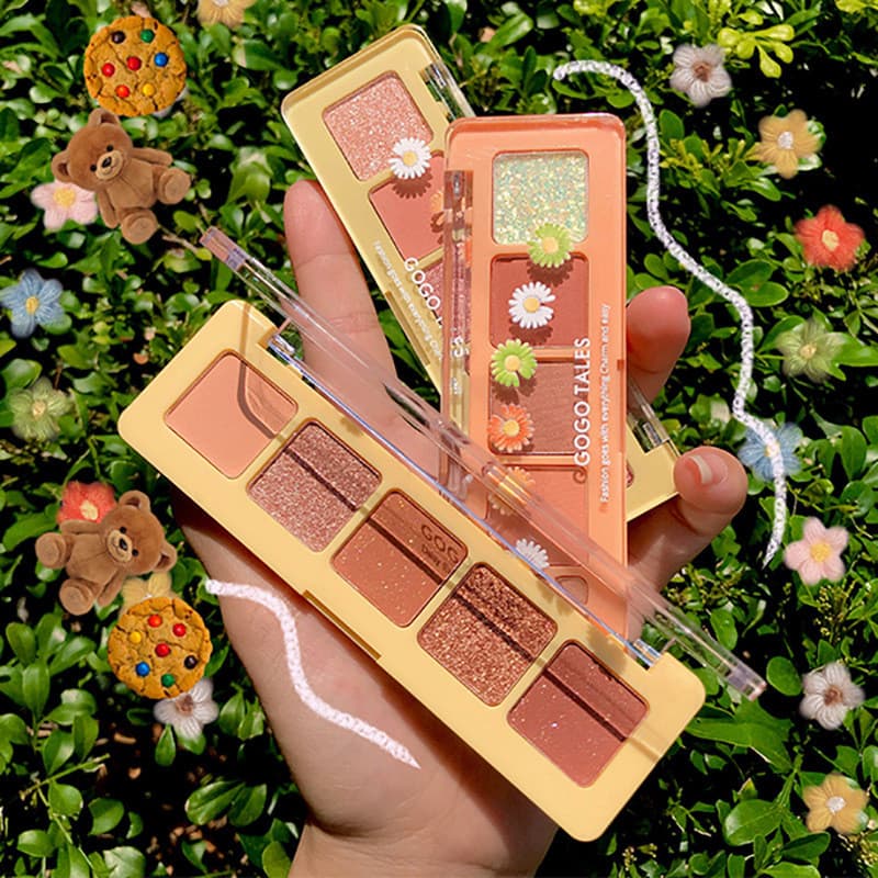 GOGOTALES GOGOTALES Daisy Star Eyeshadow Palette Matte Pequeno Teclado Maquiagem de sombra de cinco cores