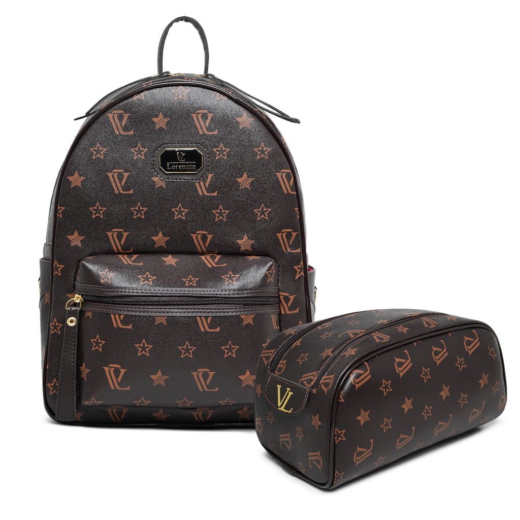 Kit Mochila Grande + Necessaire Feminina Masculina Resistente Casual com Alça Regulável