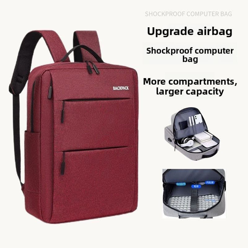 Laptop Bolsa Airbag Mochila à prova de choque 53cm Bolsa escolar para estudantes universitários Homens Mulheres Mochila
