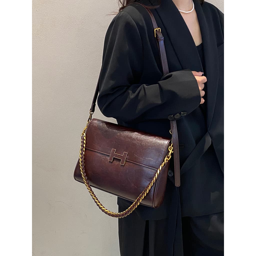 Bolsa texturizada feminina 2026 novo estilo moda bolsa de ombro trabalho Commuter saco All-Match Casual corrente saco do