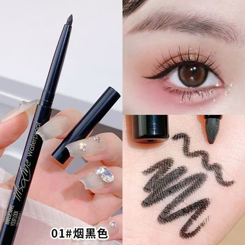 Delineador em Gel fino, à prova d'água, à prova de suor, maquiagem para palco, longa duração, sem manchas, estudante, pr