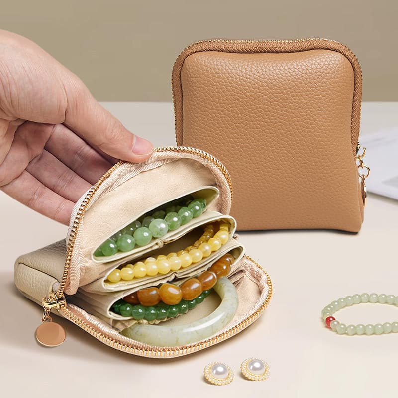 Caixa de jóias High-End brincos caixa de armazenamento pulseira corda anel colar ouro portátil saco de armazenamento de