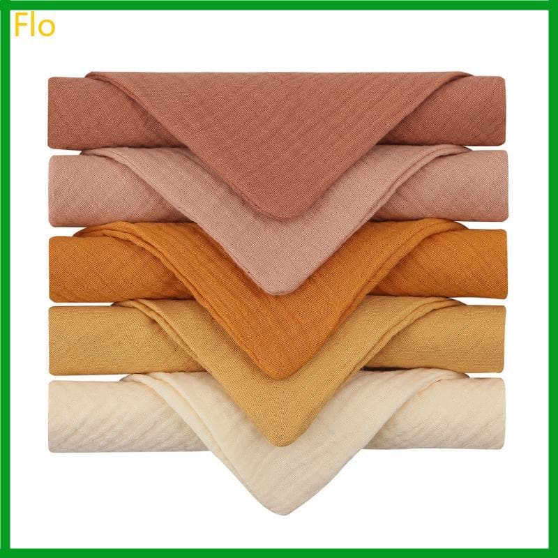 Flo 5 Pcs Gaze Absorvente Macia Bebê Burp Limpe Panos Rosto Toalha Saliva