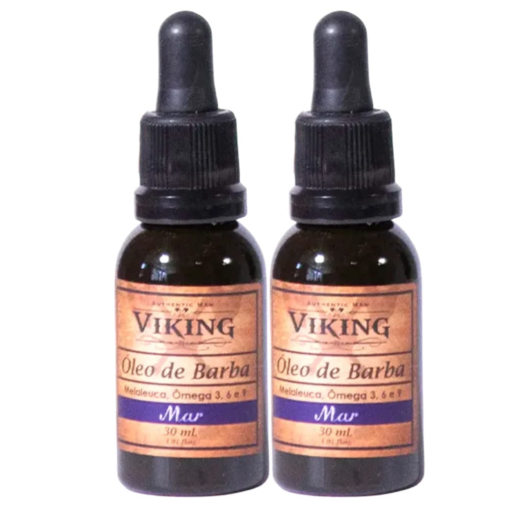 Kit 02  de Barba Viking Óleo Mar 30ml