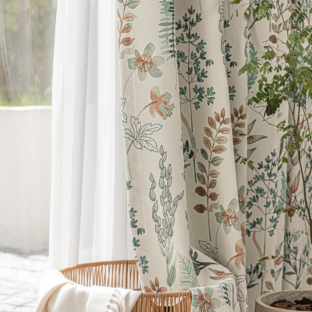 Estilo pastoral francês Chenille alto Blackout isolamento térmico quarto Bay janela pastoral filha sala de estar varanda