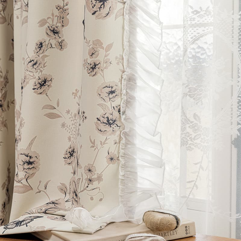 Americano Pastoral Chenille sombreamento isolamento térmico sala de estar filha quarto Bay janela varanda produto acabad