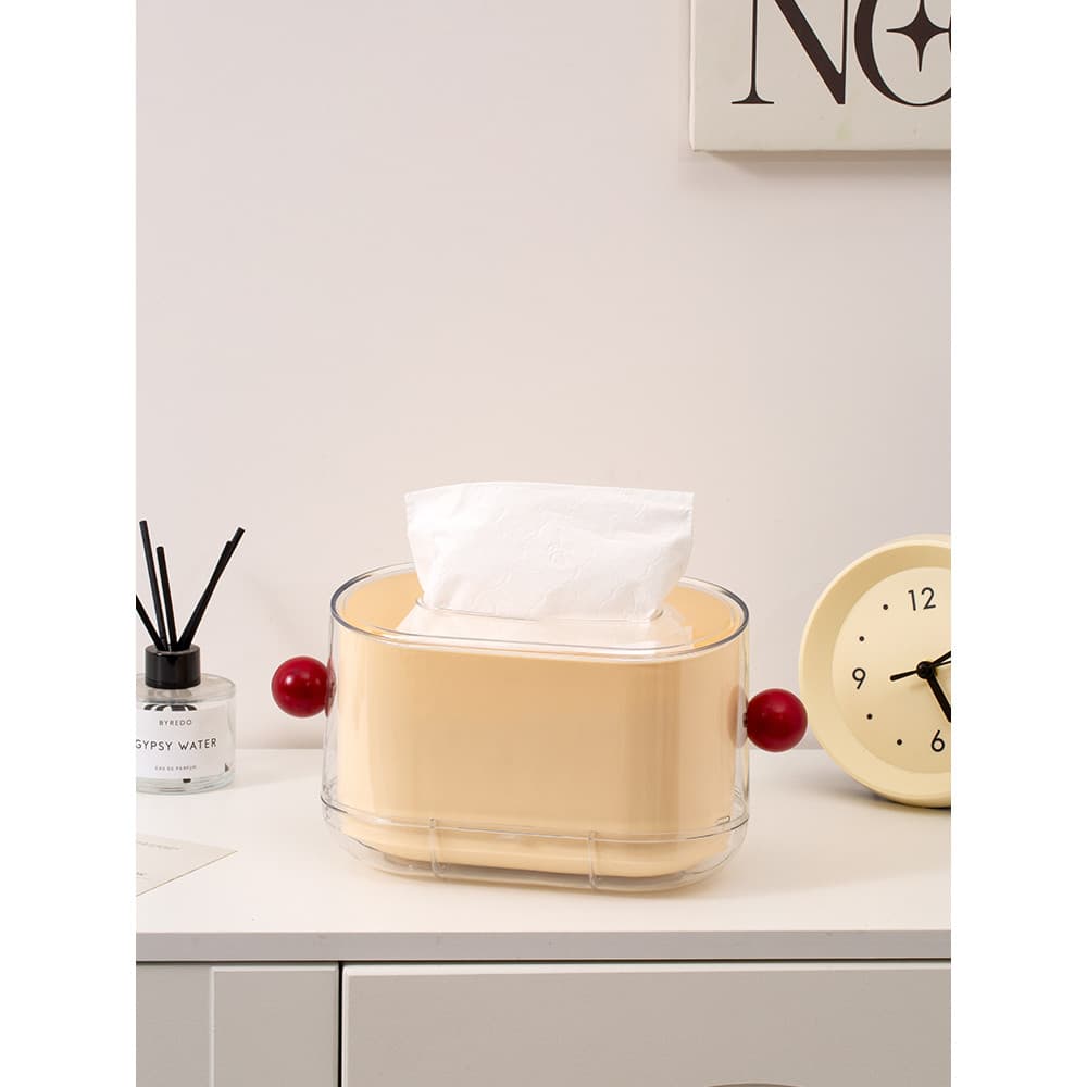 XEMO Memphis Nordic ins Style Desktop Pequena lata de lixo Caixa de armazenamento de tecido Caixa de papel Cor creme