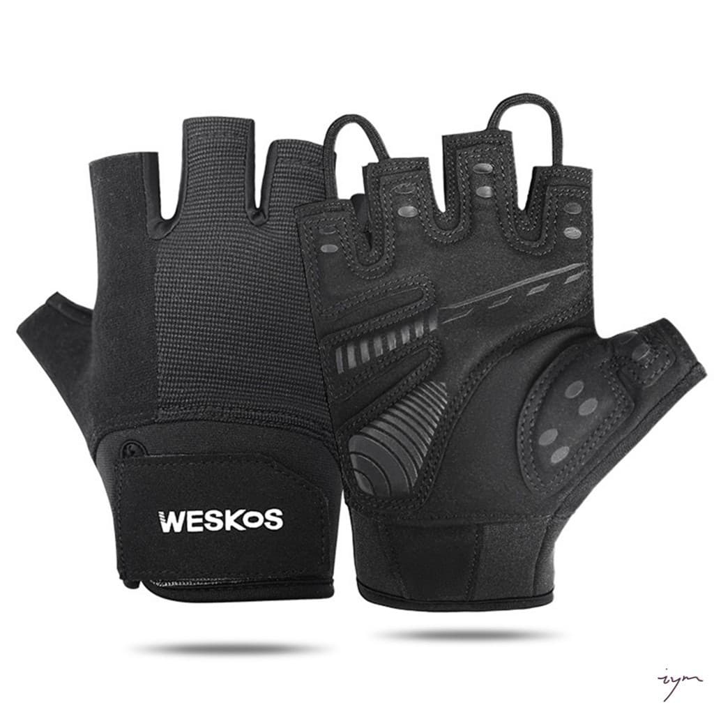 Luvas De Fitness Meio Dedo Antiderrapante Resistente Ao Desgaste Para Caminhadas De Levantamento De Peso De Academia
