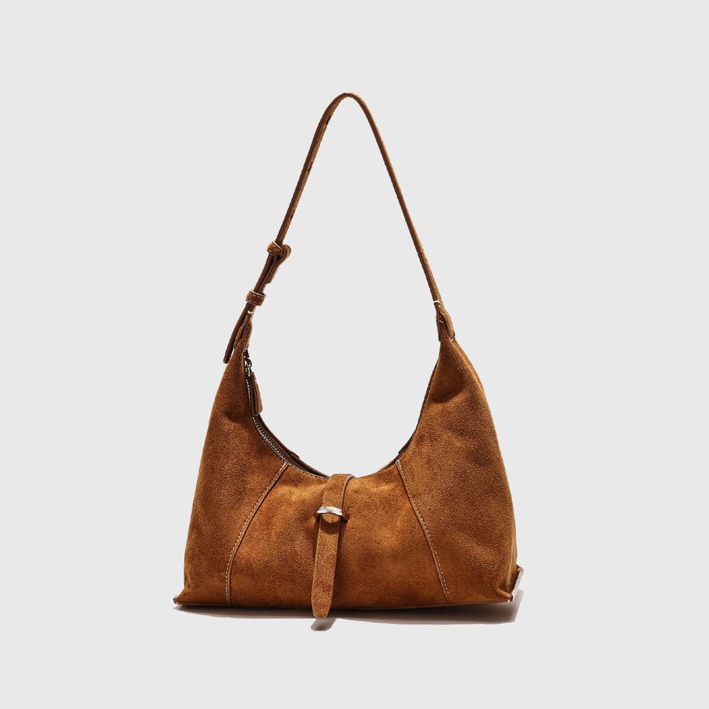 Nicho Retro camurça axilas saco feminino 2025 outono inverno novo estilo hobo bolinho saco de ombro saco do mensageiro C