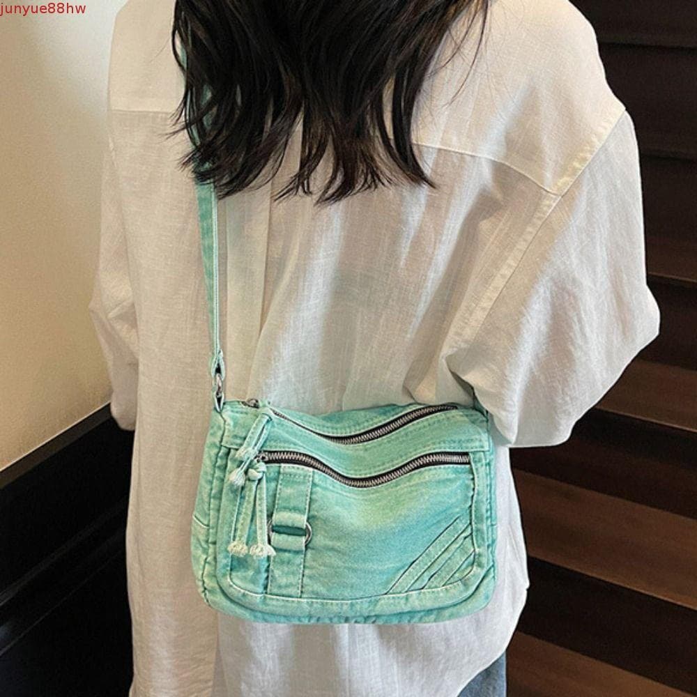 JUNYUE Bolsa Vintage , De Compras De Grande Capacidade Lona Jeans Crossbody Sólida De Cor