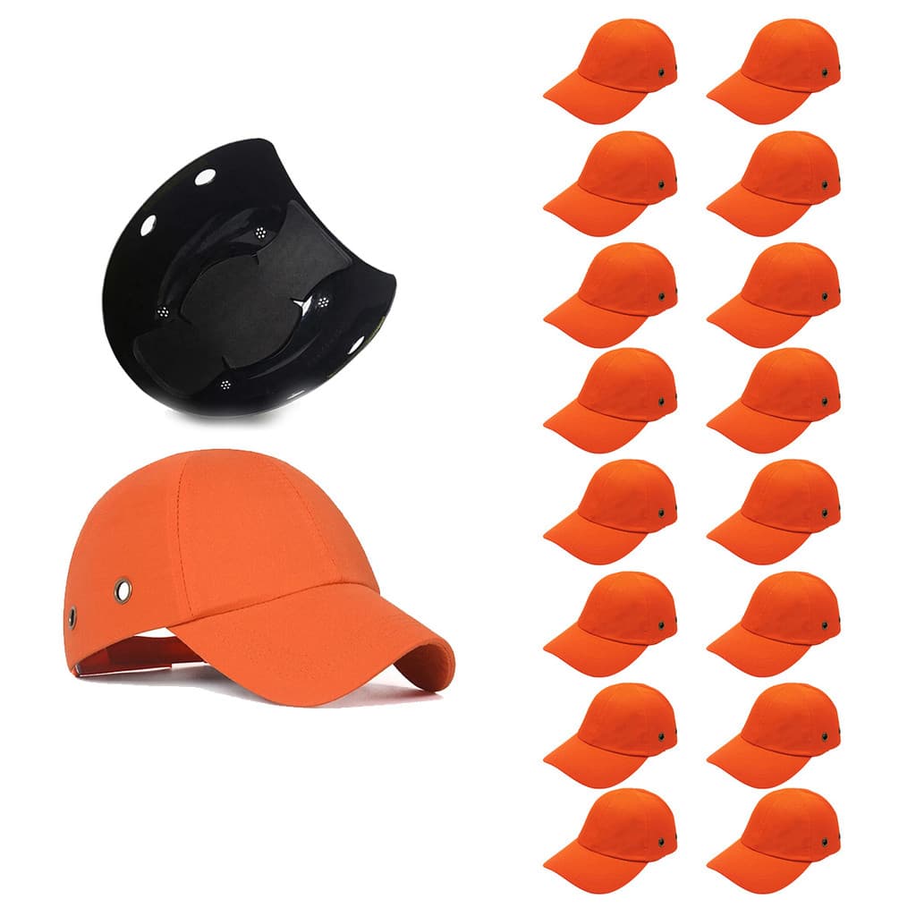 Bone com Capacete EPI Kit 16 Uni Obra Seguranca Construcao Reparo Casquete Oficina Trabalho Resistente Protecao