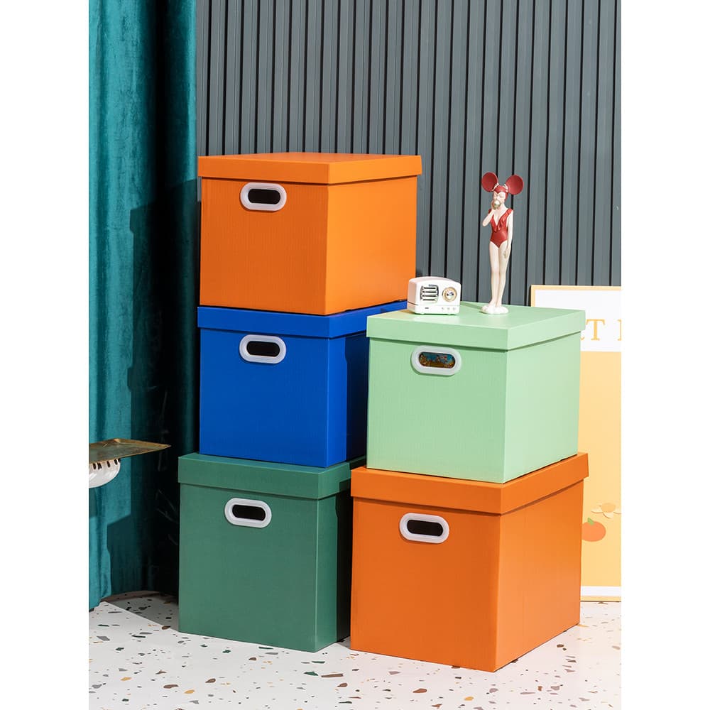 Caixa de armazenamento de cor caixa de papel ins estilo cor sólida caixa de armazenamento de papel escritório deixando c