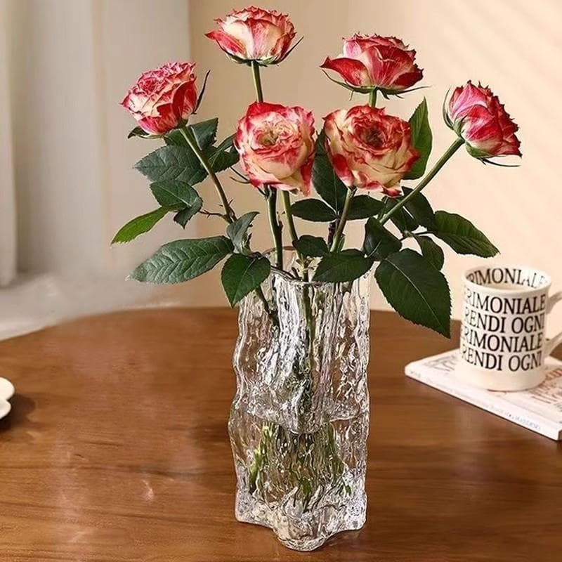 Vaso de vidro cristal flor aquática lírio rosa Desktop sala estar decoração ornamentos b & b luz luxo High-End