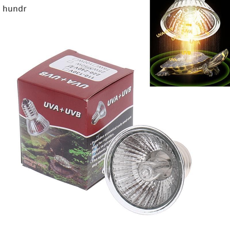[hundr] 25/50/75W UVA + UVB 3.0 Réptil Lâmpada Tartaruga Basking UV Lâmpadas De Aquecimento Controlador De Temperatura