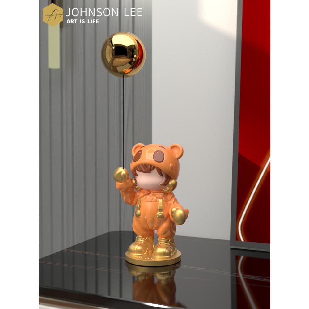 Balão criativo cabeça de urso armário de TV ambos os lados decoração sala de estar entrada decorações para casa mobiliár