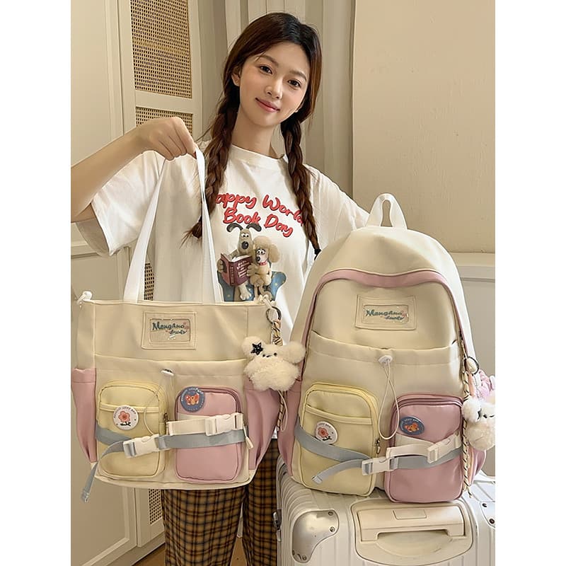Estilo coreano saco de escola de alto valor feminino júnior escola menina ins estilo estudante do ensino médio mochila g